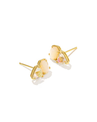 Kendra Scott Tatum Stud Earrings Gold Neutral Mix-Earrings-Kendra Scott-E2150GLD-The Twisted Chandelier