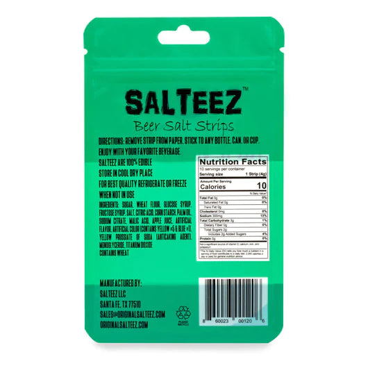 Salteez Beer Salt Strips - Salt & Lime Flavor-Salteez-FD JAN 24-The Twisted Chandelier