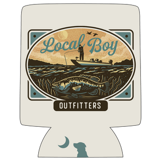 Local Boy Jon Boat Plate Koozie-Koozies-Local Boy Outfitters-Men's-The Twisted Chandelier