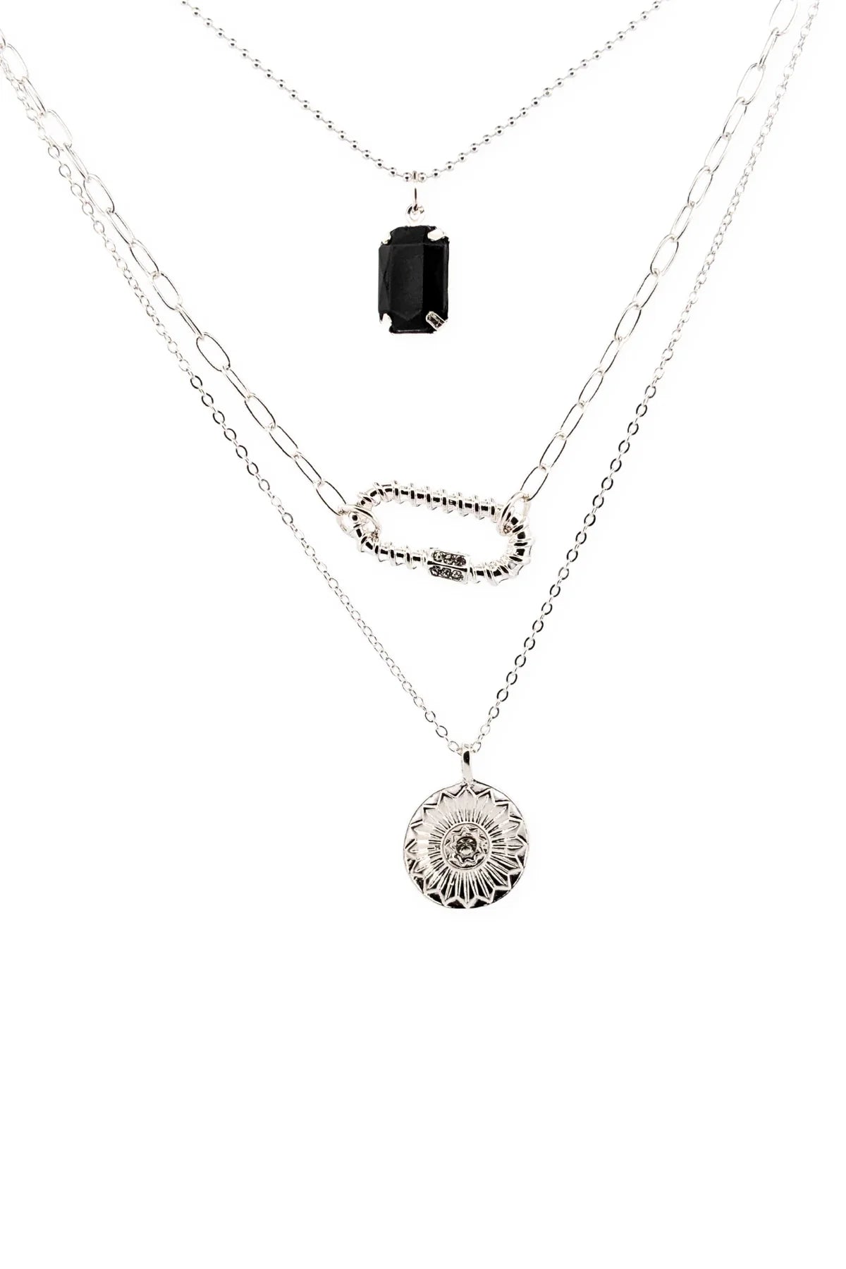 Maddie Necklace Set - Silver-Necklace-MY GIRL IN LA-ane10209-The Twisted Chandelier