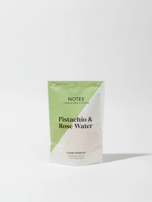 NOTES® Sustainable Candle Refill Kit - Pistachio & Rose Water-Candles-Notes Candles--The Twisted Chandelier