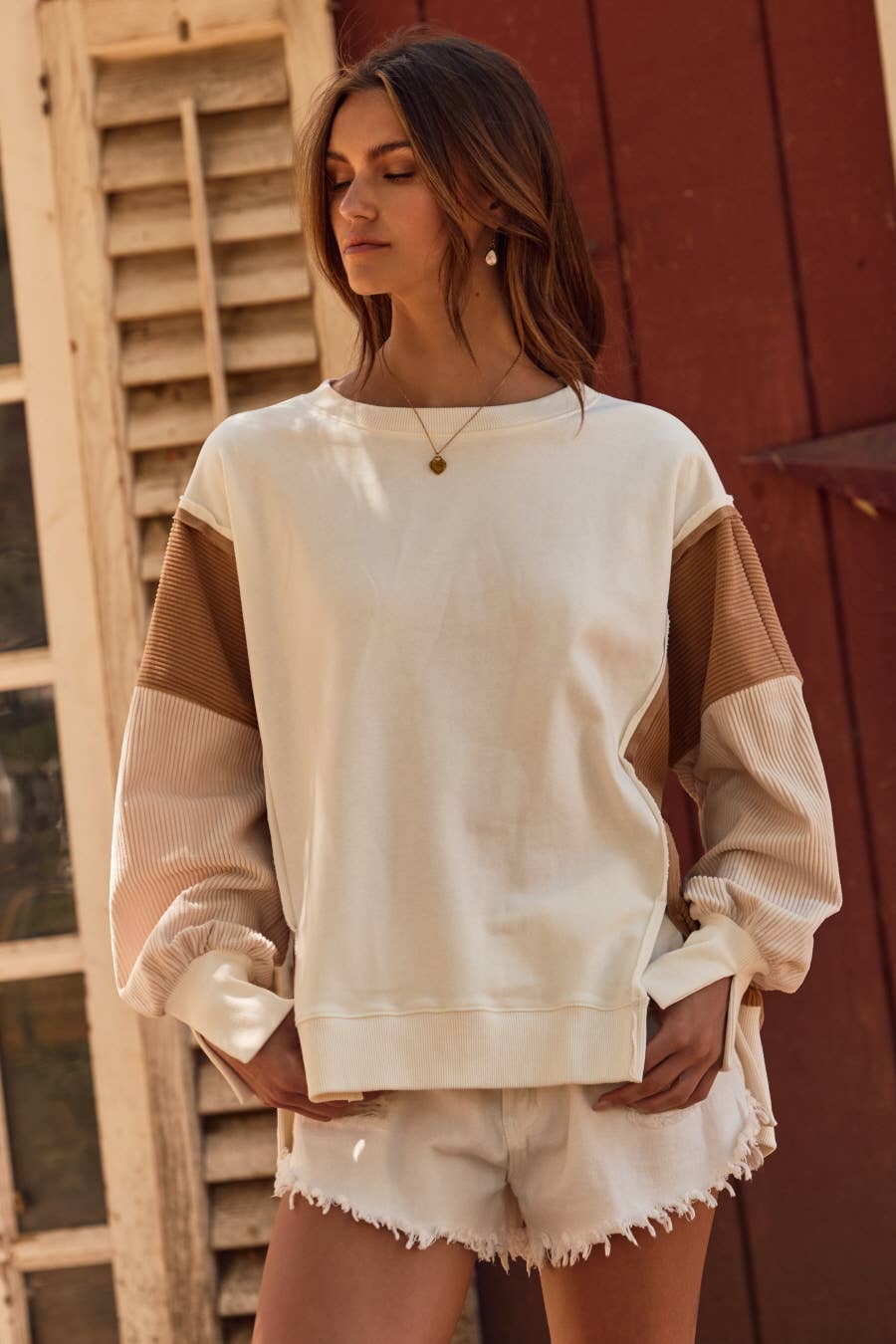 Tate Color Block Oversized Pullover - Plus-Oddi-Tops Collection-The Twisted Chandelier