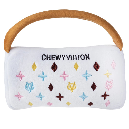 Haute Diggity Dog White Chewy Vuiton Purses Squeaker Dog Toy-dog toy-haute diggity dog-hdd-033-The Twisted Chandelier