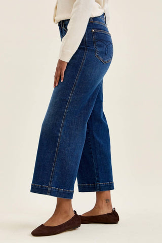 Claudia Ankle Wide Dark Deep Indigo Jeans-Pants-Judy Blue Jeans-bottoms-The Twisted Chandelier