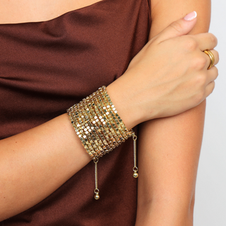 BuDhaGirl's Gold Omega Wrist Wrap-Bracelet-BuDhaGirl-The Twisted Chandelier