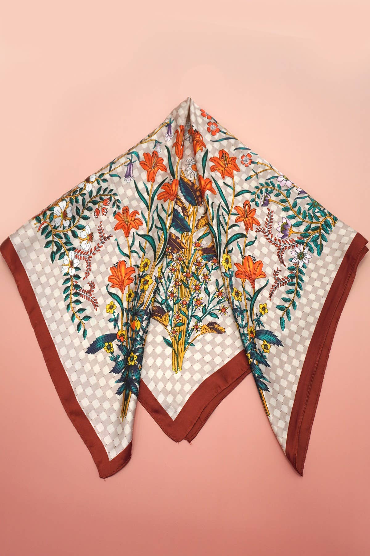 Large Floral Print Bandana Scarf-JOSSLYN by wall to wall-40SC697-The Twisted Chandelier