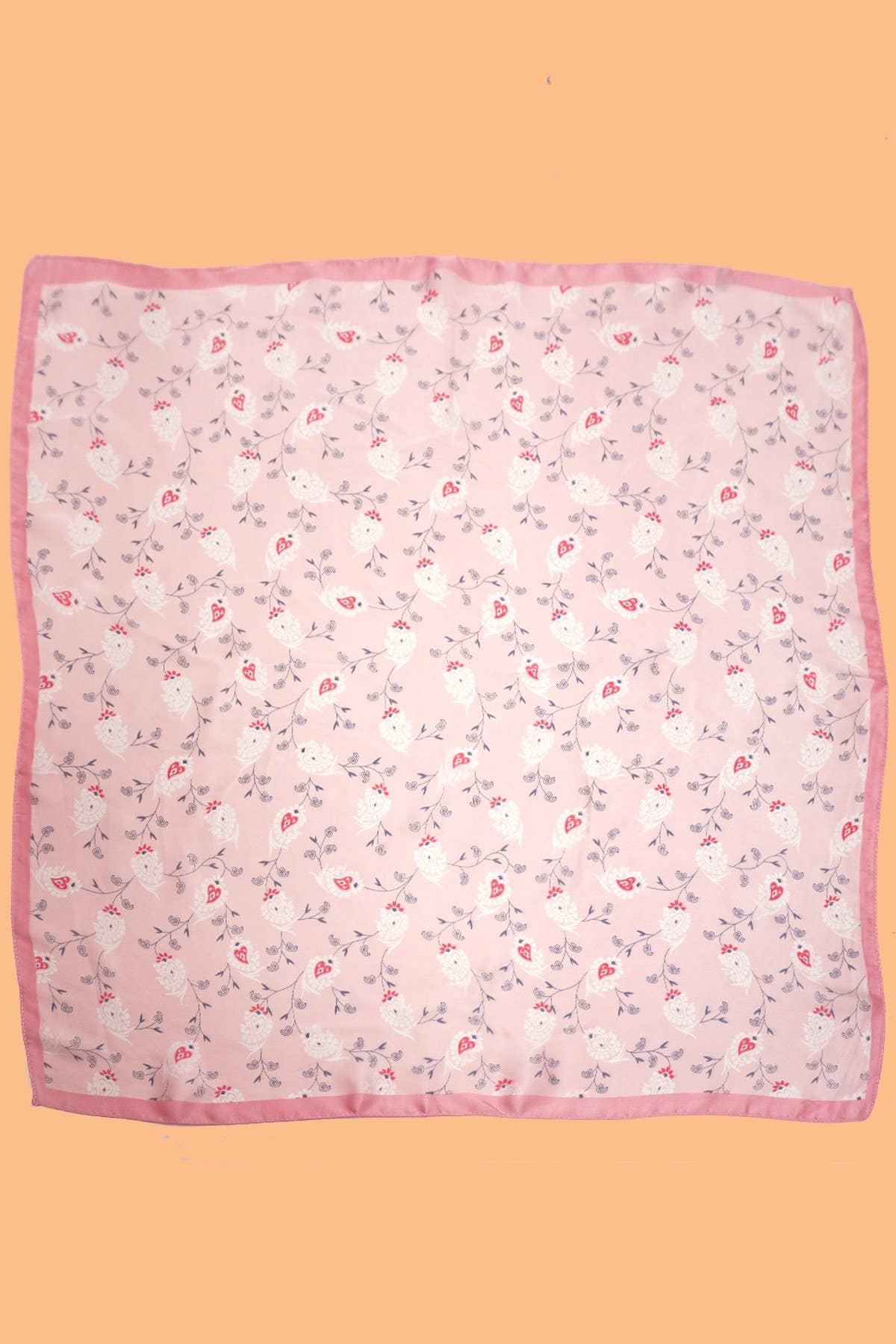 Flower Print Silky Feeling Bandana Scarf-JOSSLYN by wall to wall-The Twisted Chandelier