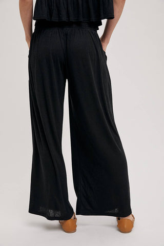 Bellamy Relaxed Knit Smocked Top and Wide Pants Set-Outfit Sets-Bluivy-Fall Favorites,NewArrival-The Twisted Chandelier