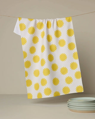 Sunny Side Tea Towel-Kitchen Towels-Geometry-The Twisted Chandelier