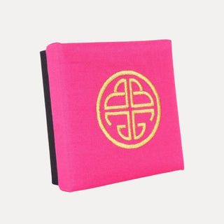 Pink Silk Gift Box with Gold Embroidery-BuDhaGirl-The Twisted Chandelier