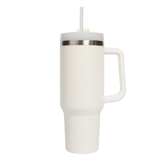 Cream 40 oz Travel Tumbler - Home Decor & Gifts-Sweet Water Decor-The Twisted Chandelier