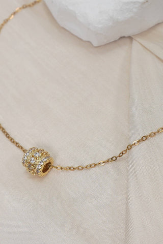 18K STAINLESS STEEL TARNISH FREE BARREL NECKLACE | 40NK9704-JOSSLYN by wall to wall-The Twisted Chandelier