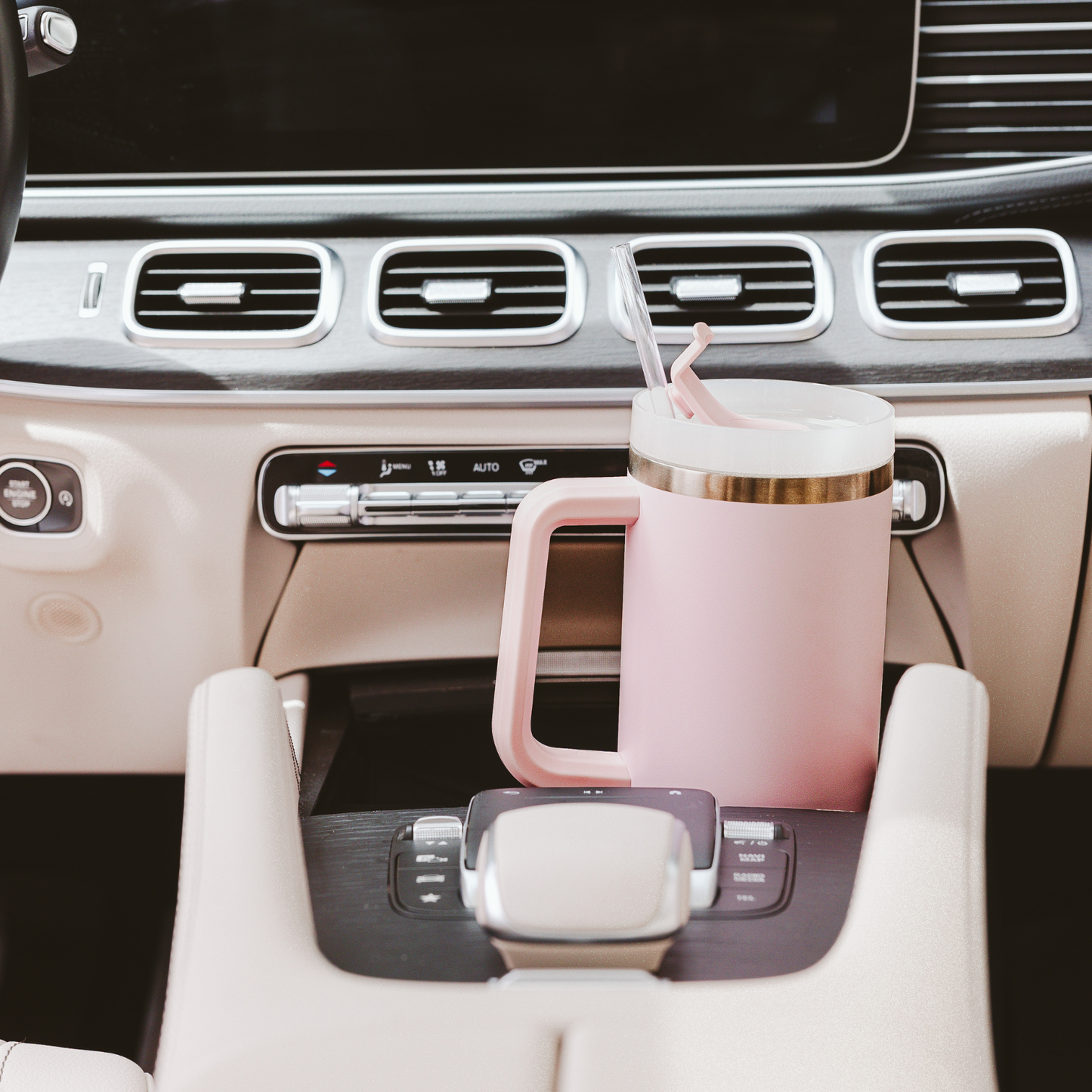 Blush Pink 40 oz Travel Tumbler - Home Decor & Gifts-Sweet Water Decor-The Twisted Chandelier