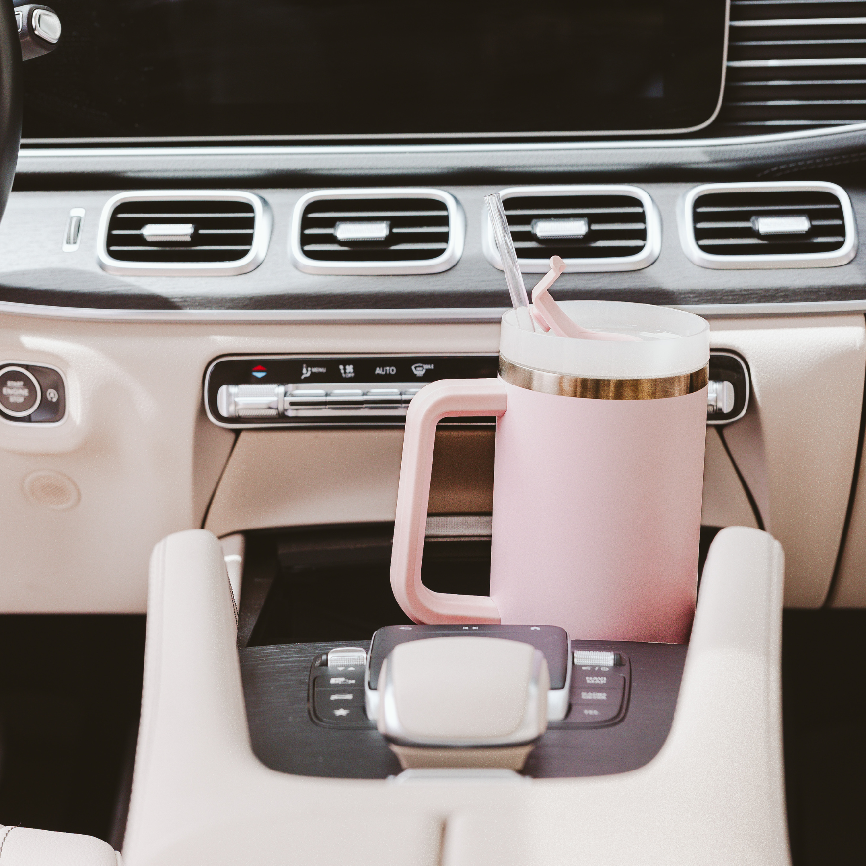 Blush Pink 40 oz Travel Tumbler - Home Decor & Gifts-Sweet Water Decor-The Twisted Chandelier