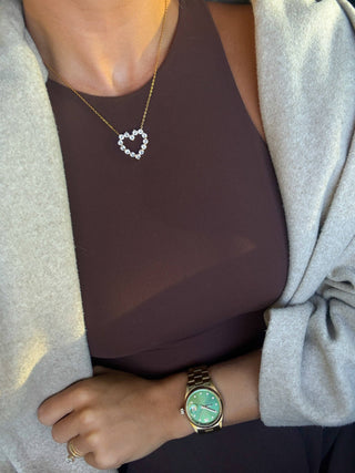 Chansutt Pearl Diamond Heart Necklace-Necklace-CHANSUTTPEARLS-The Twisted Chandelier