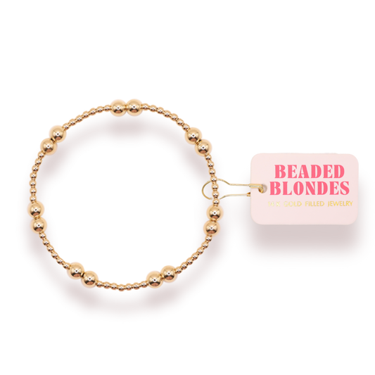 Halli Bracelet in Gold-Beaded Blondes-The Twisted Chandelier