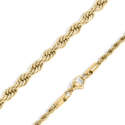 Gold Rope Chain Necklace-WJW-The Twisted Chandelier