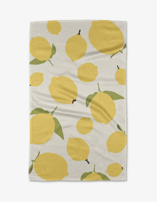 Sunny Lemons Tea Towel-Kitchen Towels-Geometry-The Twisted Chandelier
