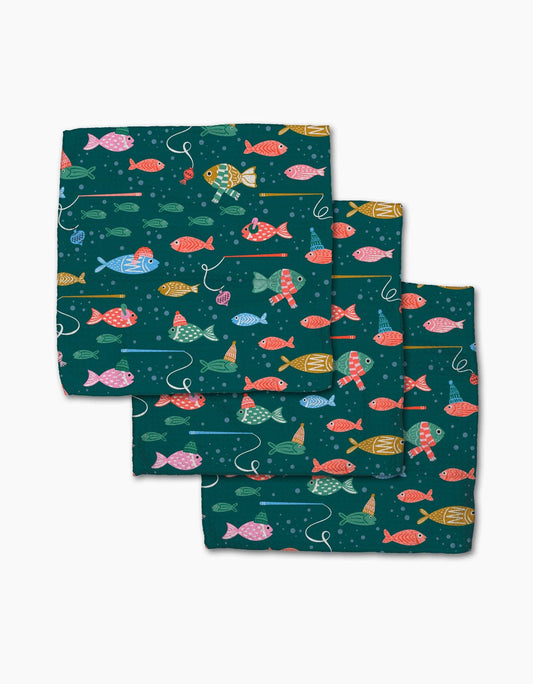 Holiday Fish Dishcloth Set-Geometry-The Twisted Chandelier