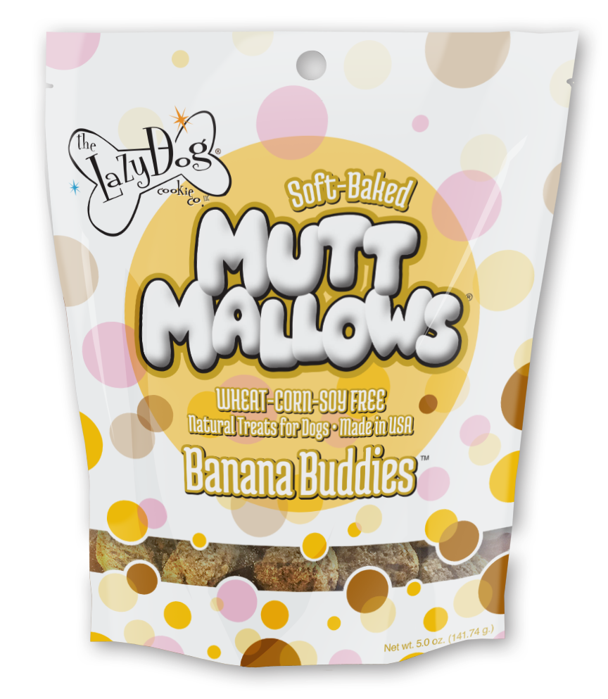 Mutt Mallows® Banana Buddies-dog treat-The Lazy Dog Cookie Co., Inc.--The Twisted Chandelier