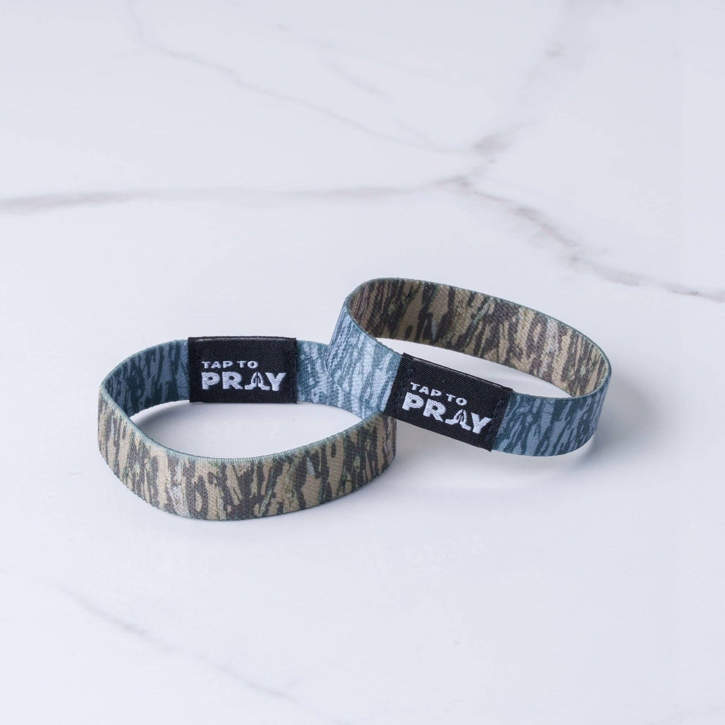 Tap To Pray™ Wristbands - Tree Bark Camo Brown & Grey-Versible-The Twisted Chandelier