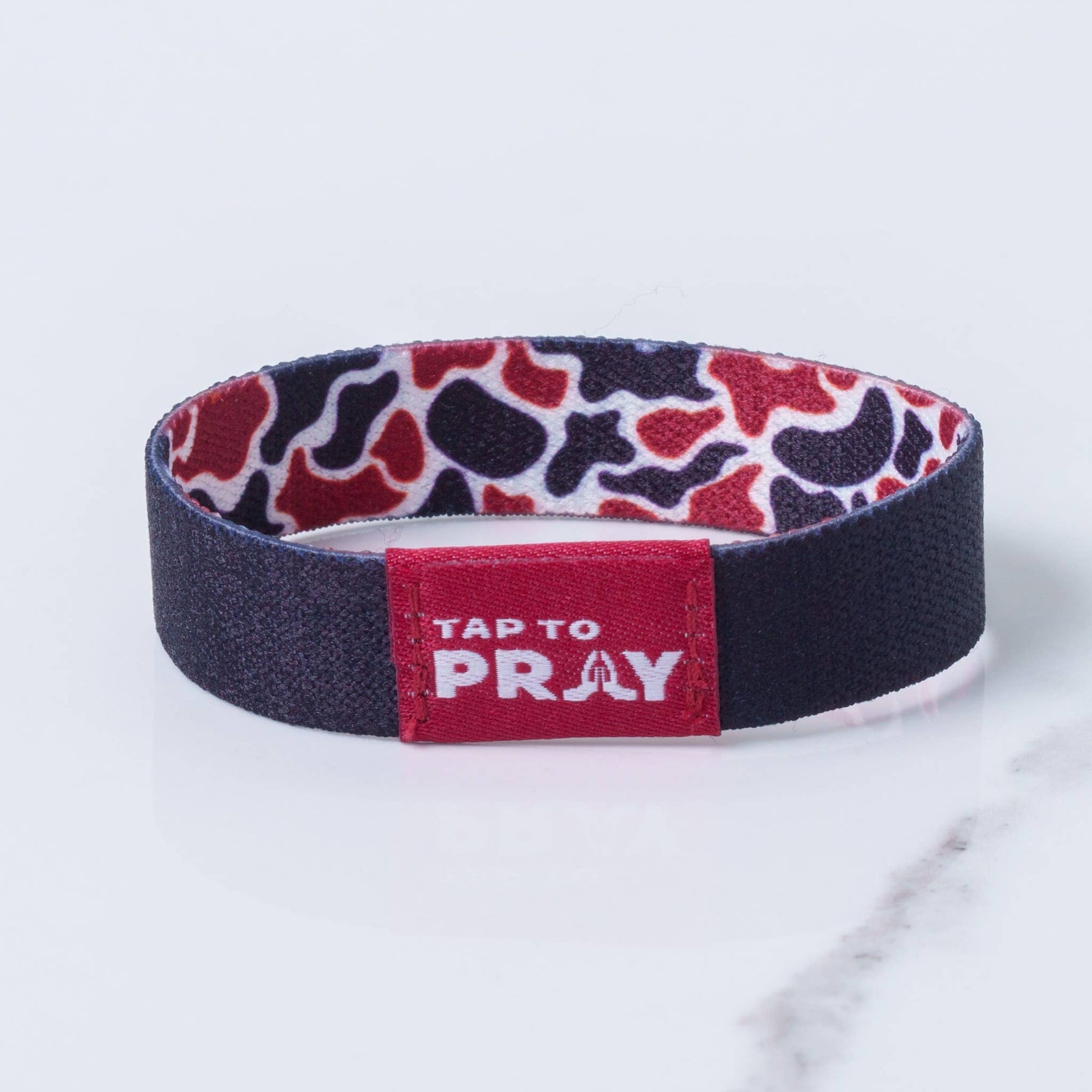 Tap To Pray™ Wristbands - Team Camo - Maroon & Black-Versible-The Twisted Chandelier