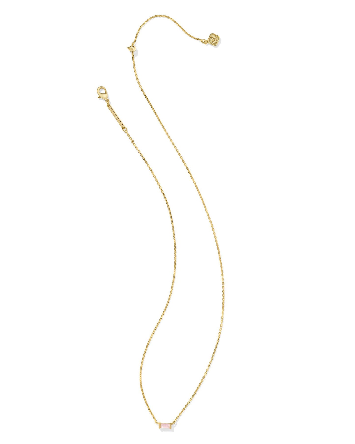 Kendra Scott Juliette Pendant Necklace Gold Rose Quartz-Necklaces-Kendra Scott-CR 09/30/24,FD 10/01/24,N1855GLD-The Twisted Chandelier