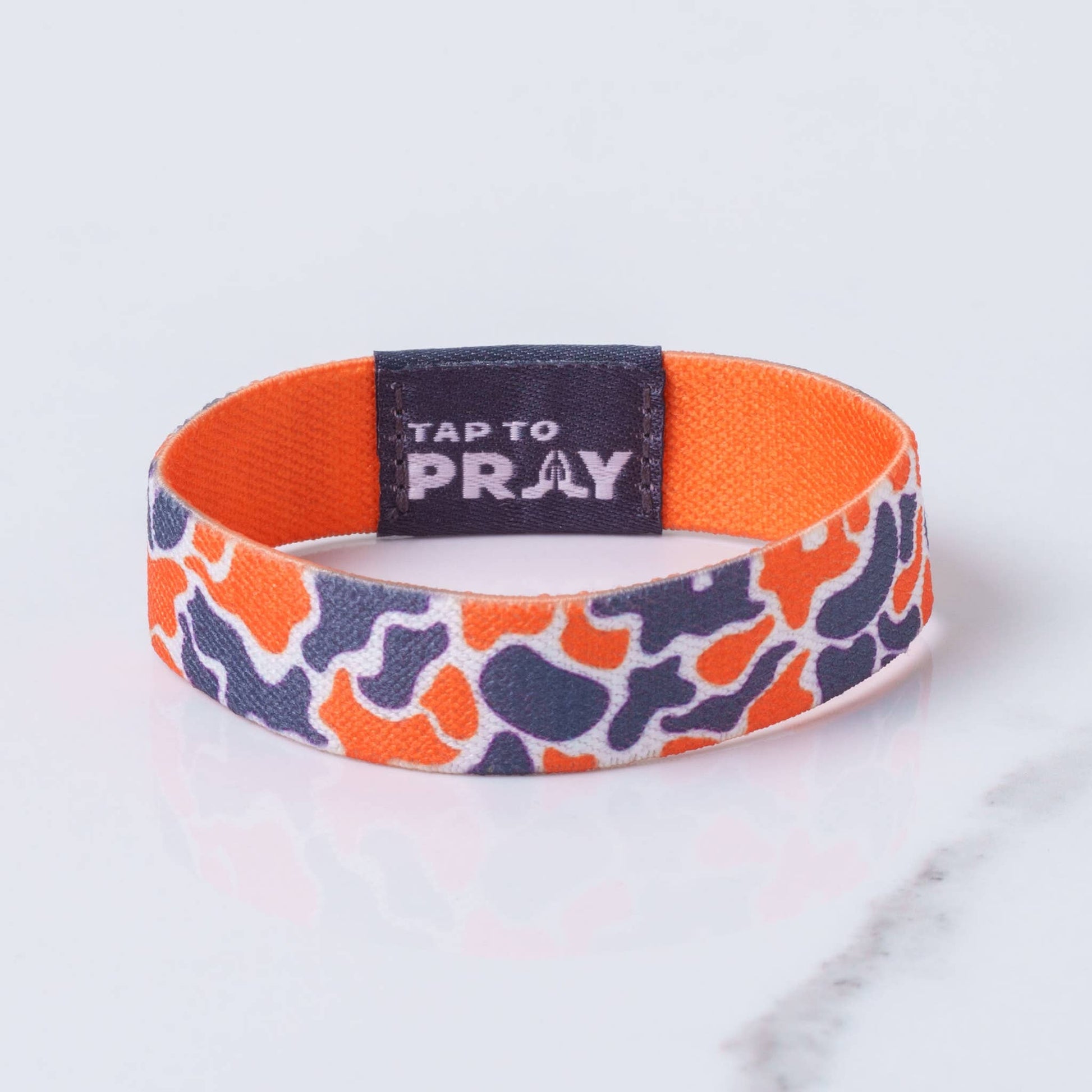Tap To Pray™ Wristbands - Team Camo - Orange & Grey-Versible-The Twisted Chandelier