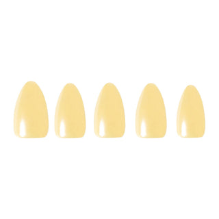Yellow Pop Press-On Nails| Solid Pastel Yellow| Glaze finish-Glamnetic-The Twisted Chandelier