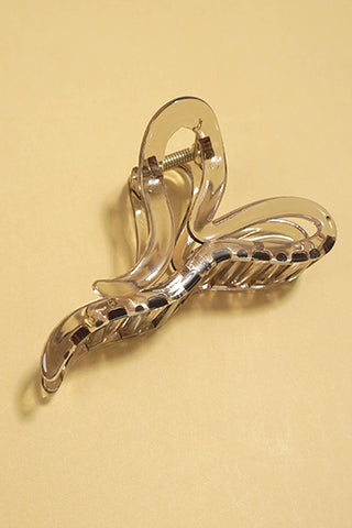 Large Heart Hair Claw Clips-Hair Claws & Clips-JOSSLYN by wall to wall-40H853-Transparent Black-The Twisted Chandelier