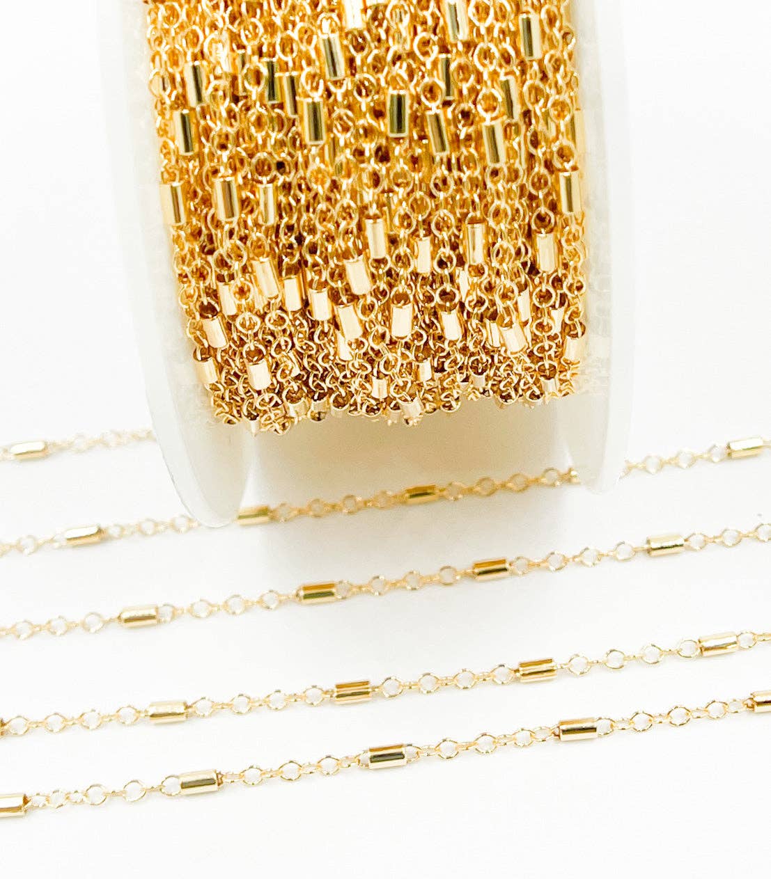 Bria - 14K Gold Filled Tube Size Satellite Chain. 1203GF-Permanent Jewelry-Jewels & Chains-The Twisted Chandelier