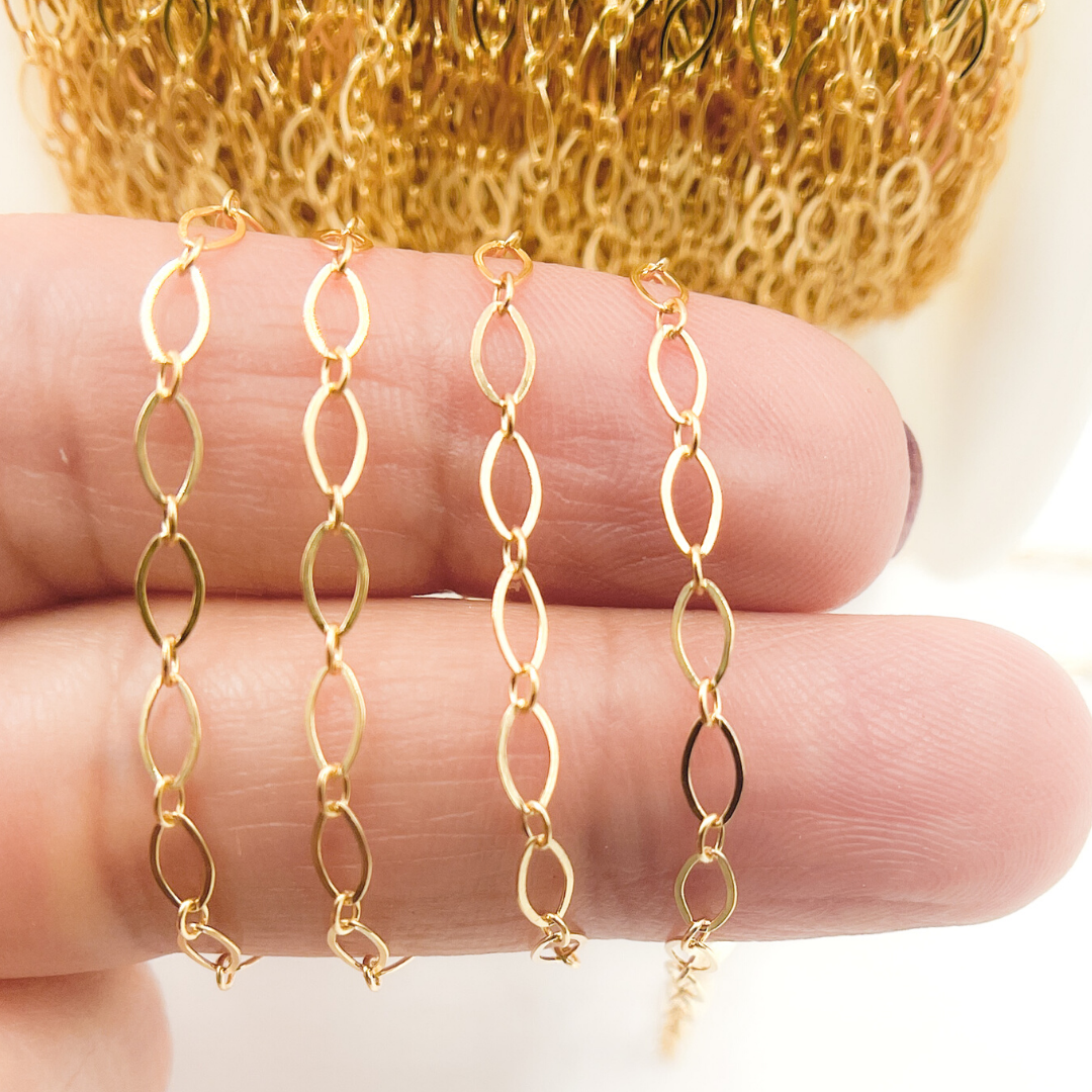 Lexi - 14K Gold Filled Oval & Round Links Chain. 1016FGF (Tier 1)-Permanent Jewelry-Jewels & Chains-The Twisted Chandelier