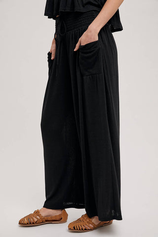 Bellamy Relaxed Knit Smocked Top and Wide Pants Set-Outfit Sets-Bluivy-Fall Favorites,NewArrival-The Twisted Chandelier