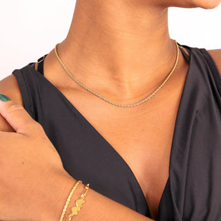 Gold Rope Chain Necklace-Necklace-WJW-The Twisted Chandelier