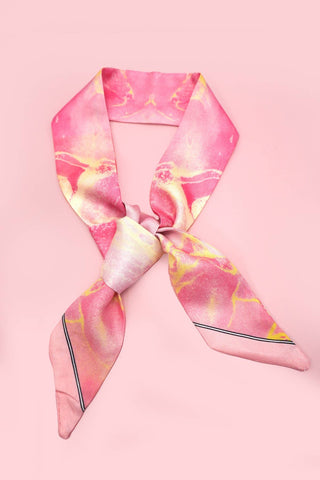 Soft Silky Skinny Twilly Scarf Necklace Wrap-JOSSLYN by wall to wall-The Twisted Chandelier