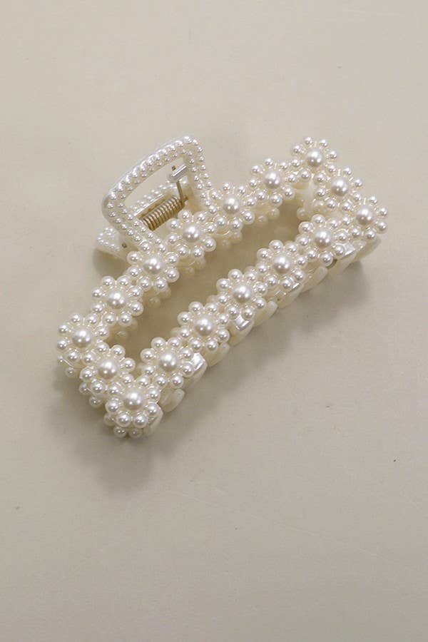 Pearl Hair Claw Clips-JOSSLYN by wall to wall-The Twisted Chandelier