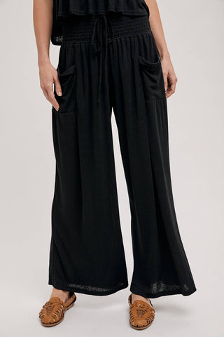 Bellamy Relaxed Knit Smocked Top and Wide Pants Set-Outfit Sets-Bluivy-Fall Favorites,NewArrival-The Twisted Chandelier
