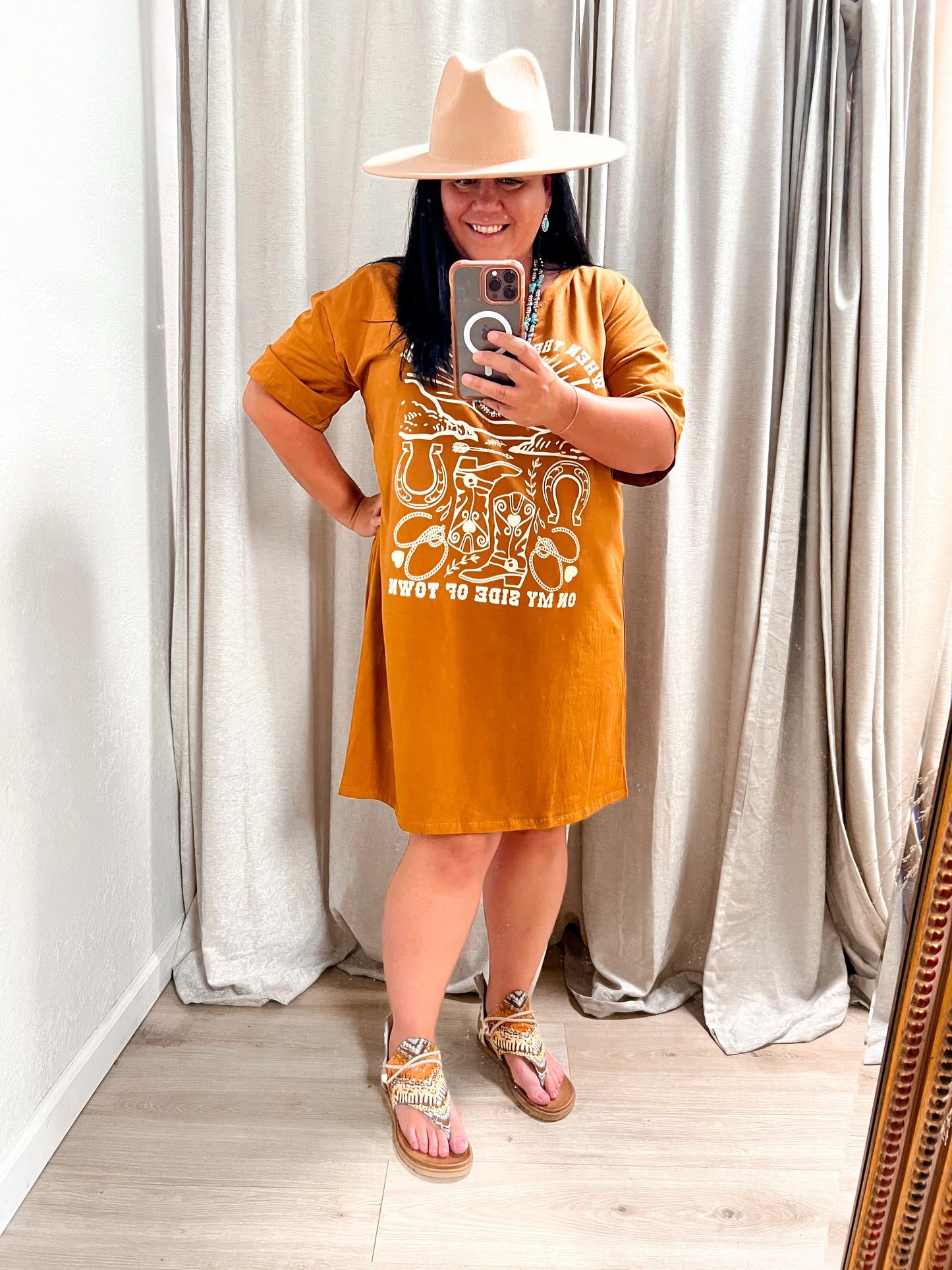 When The Sun Goes Down T-shirt Dress-Dress-Southern Grace Wholesale-6/27/23-The Twisted Chandelier