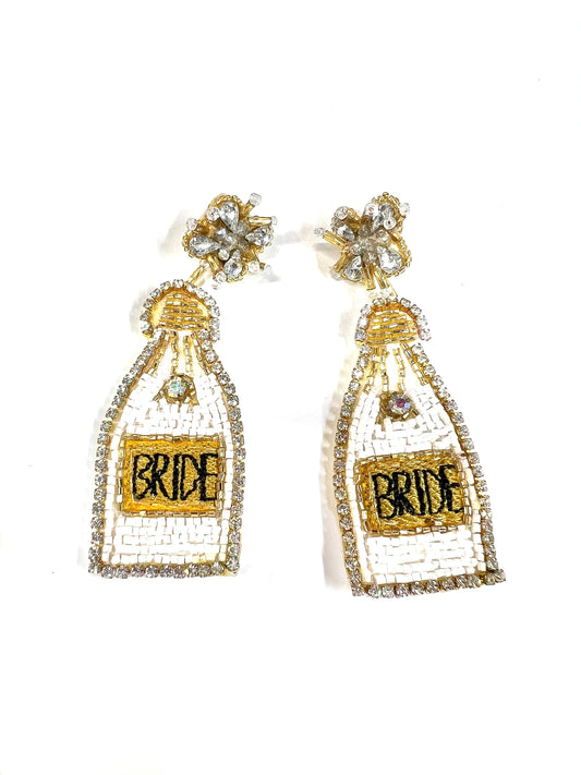Bride Bottle Seed Bead Earrings-Earrings-Kenze Pannee-04/25-The Twisted Chandelier