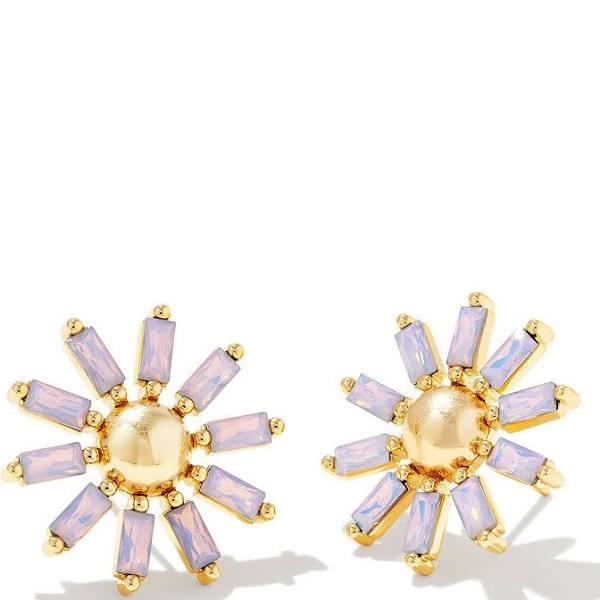 Kendra Scott Madison Daisy Stud Earrings Gold Pink Opal Crystal-Earrings-Kendra Scott-E2070GLD-The Twisted Chandelier
