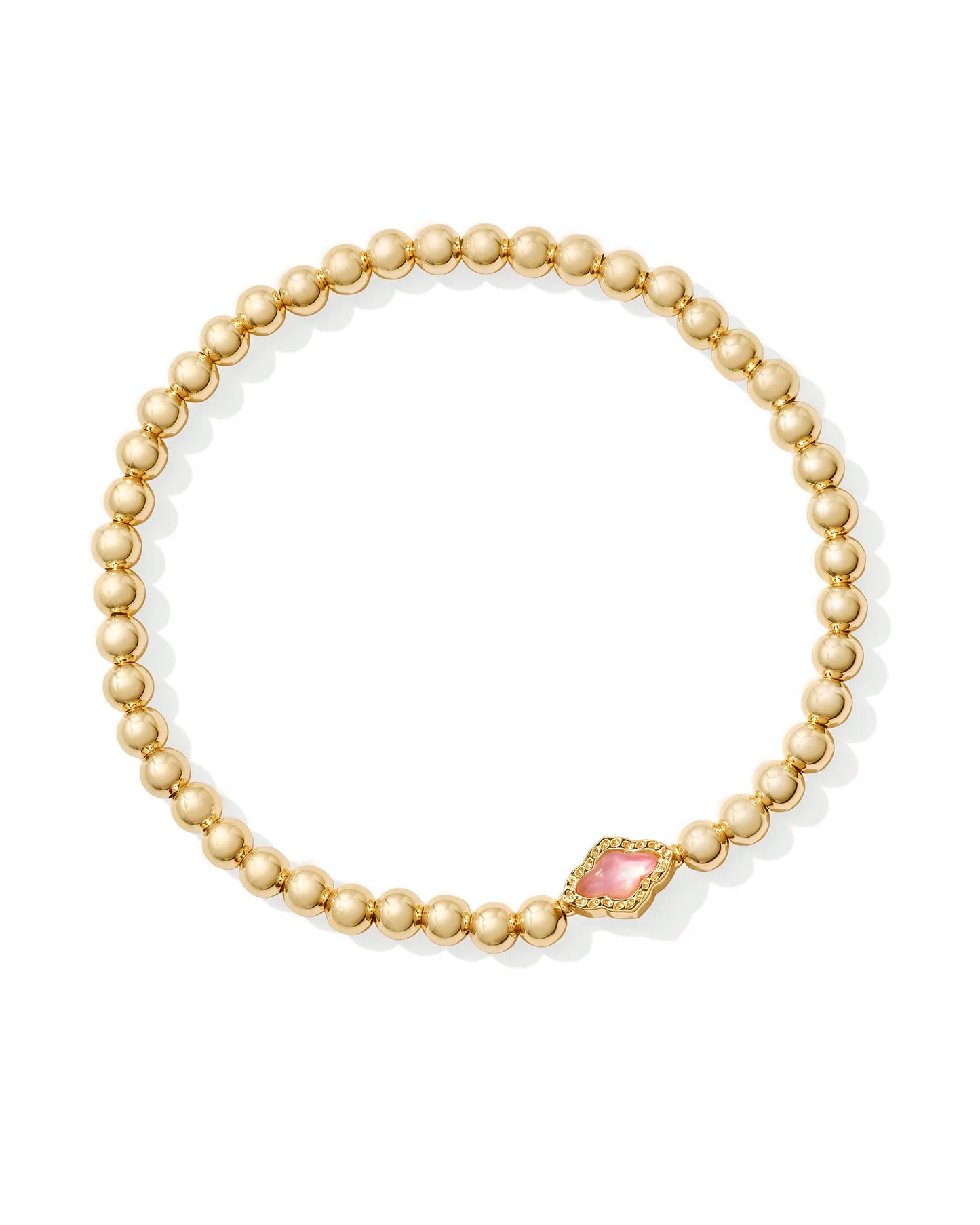 Kendra Scott Abbie Beaded Stretch Bracelet Gold Azalea Illusion-Bracelets-Kendra Scott-B00222GLD, CR 07/31/24, FD 07/31/24-The Twisted Chandelier