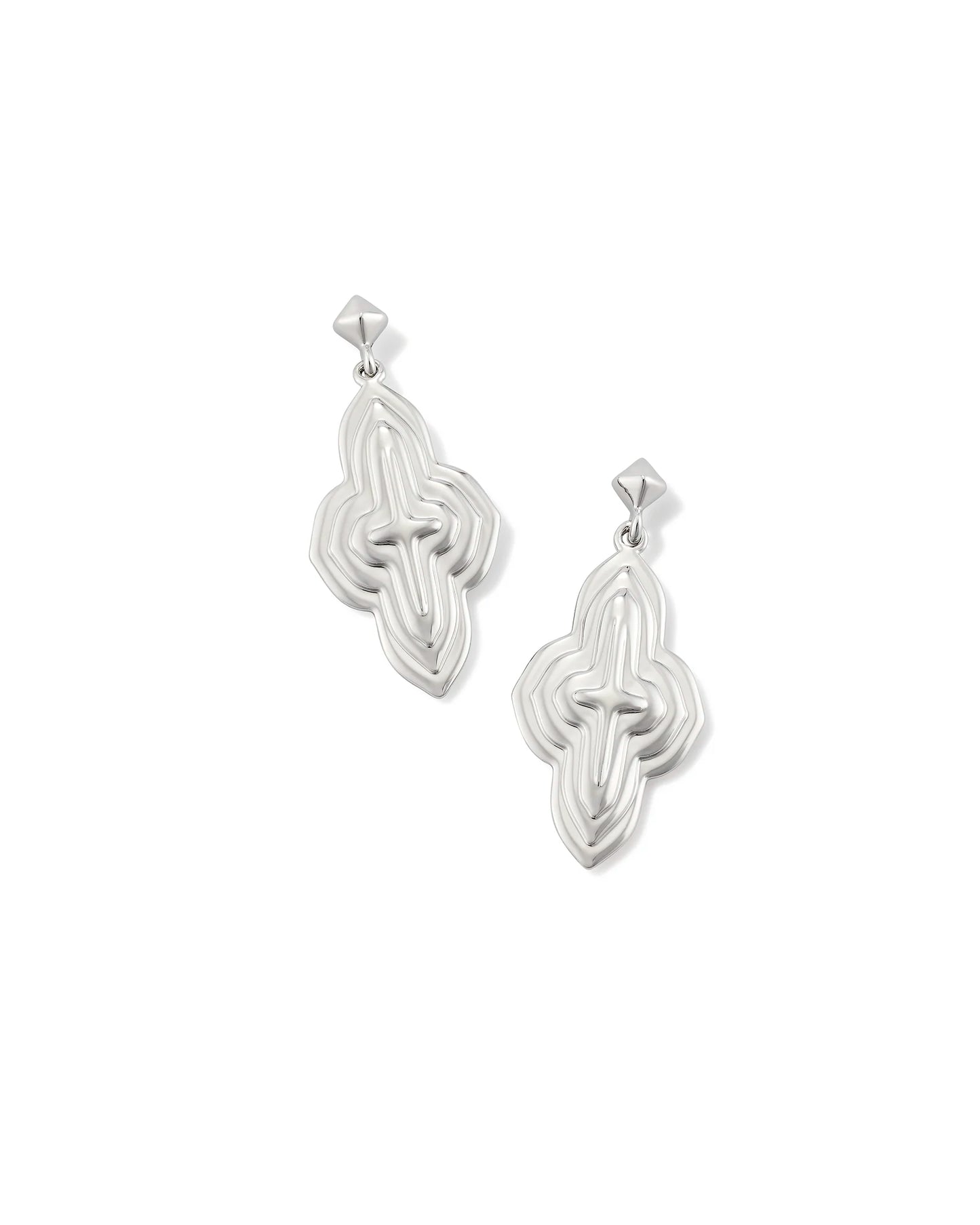 Kendra Scott Abbie Metal Drop Earrings Silver-Earrings-Kendra Scott-E00158RHD-The Twisted Chandelier