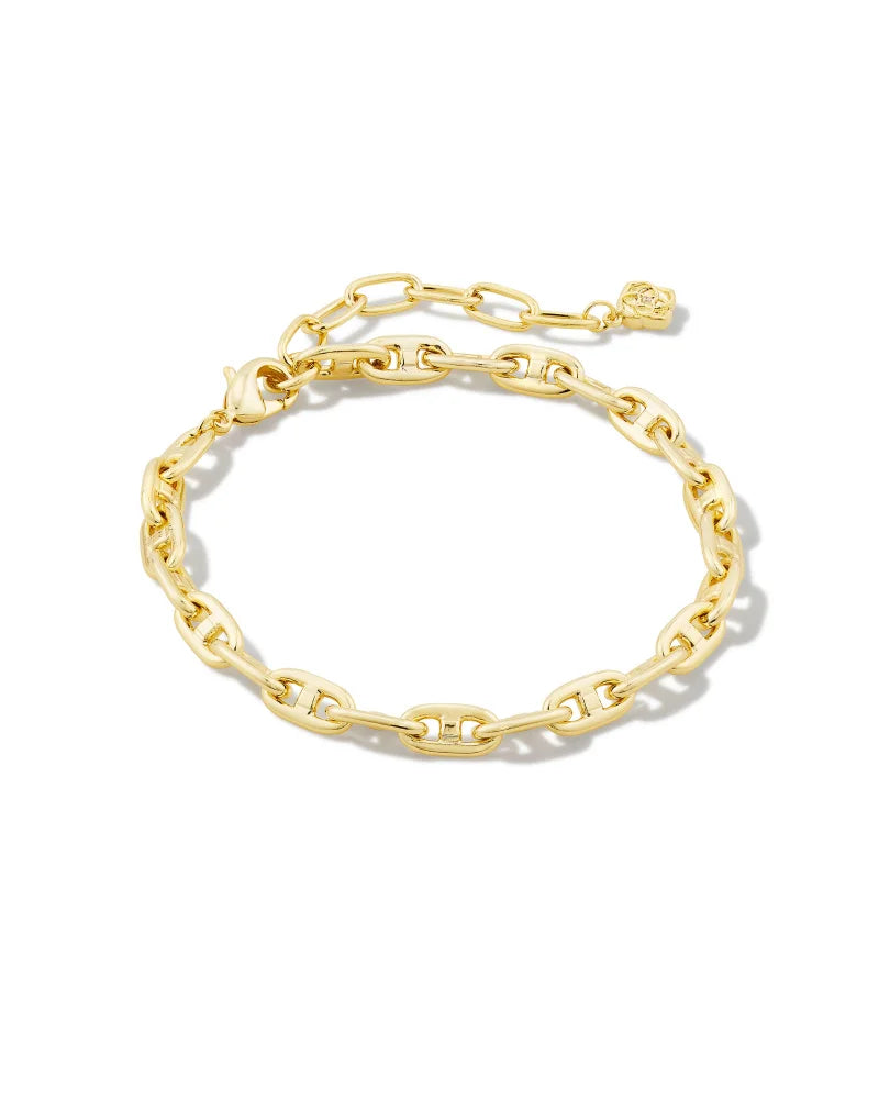 Kendra Scott Bailey Chain Bracelet Gold-Bracelets-Kendra Scott-B00026GLD-The Twisted Chandelier