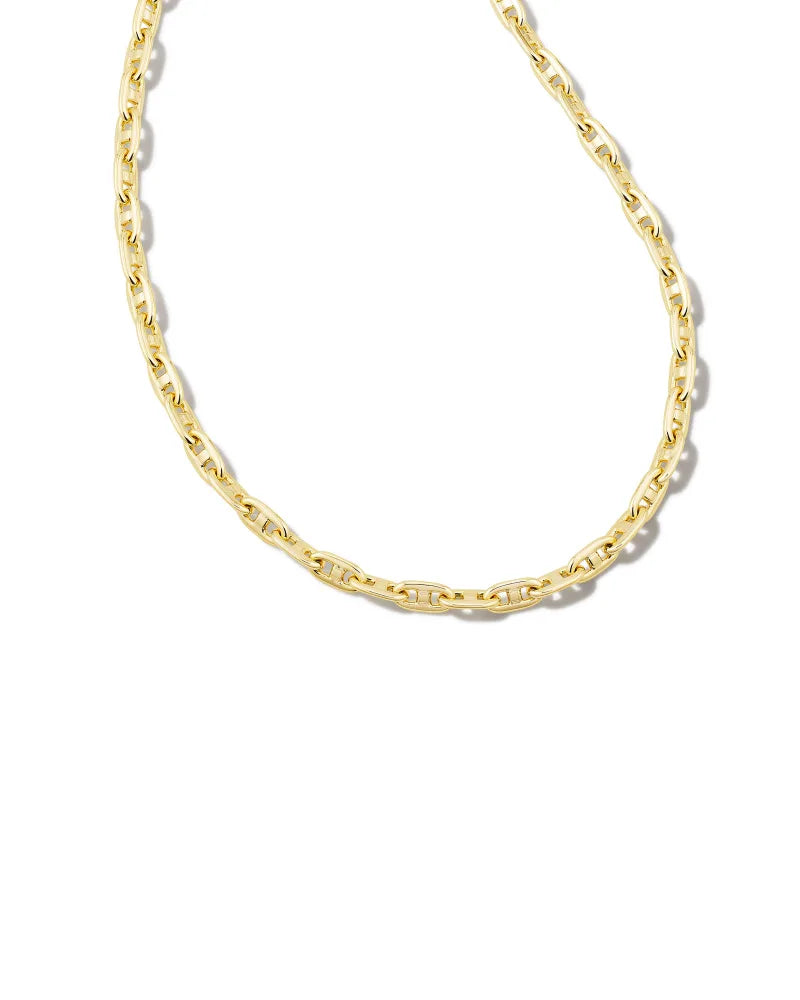 Courtney Paperclip Necklace in Gold