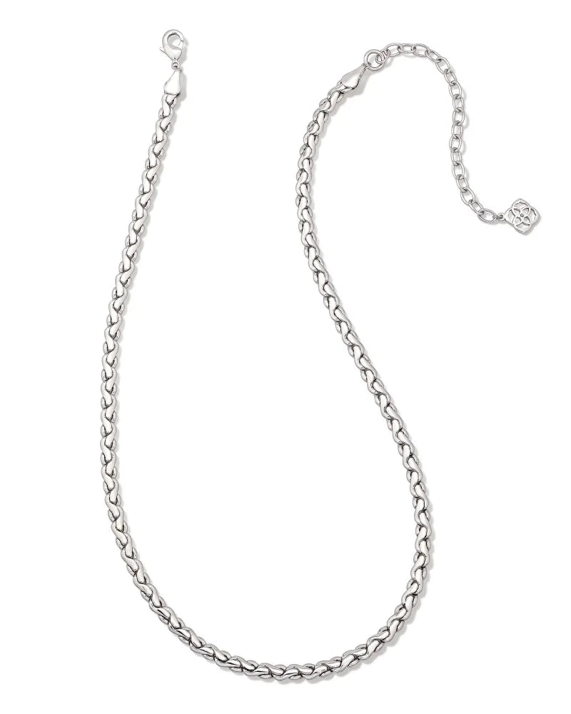 Kendra Scott Brielle Chain Necklace Silver-Necklaces-Kendra Scott-N00146RHD-The Twisted Chandelier