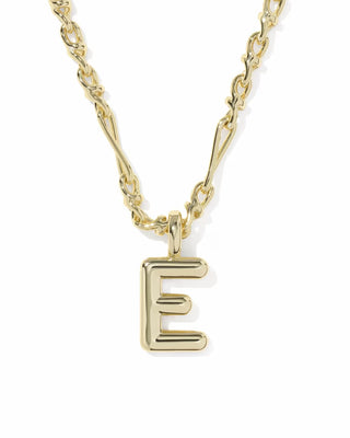 Kendra Scott Bubble Letter E Pendant Necklace Gold