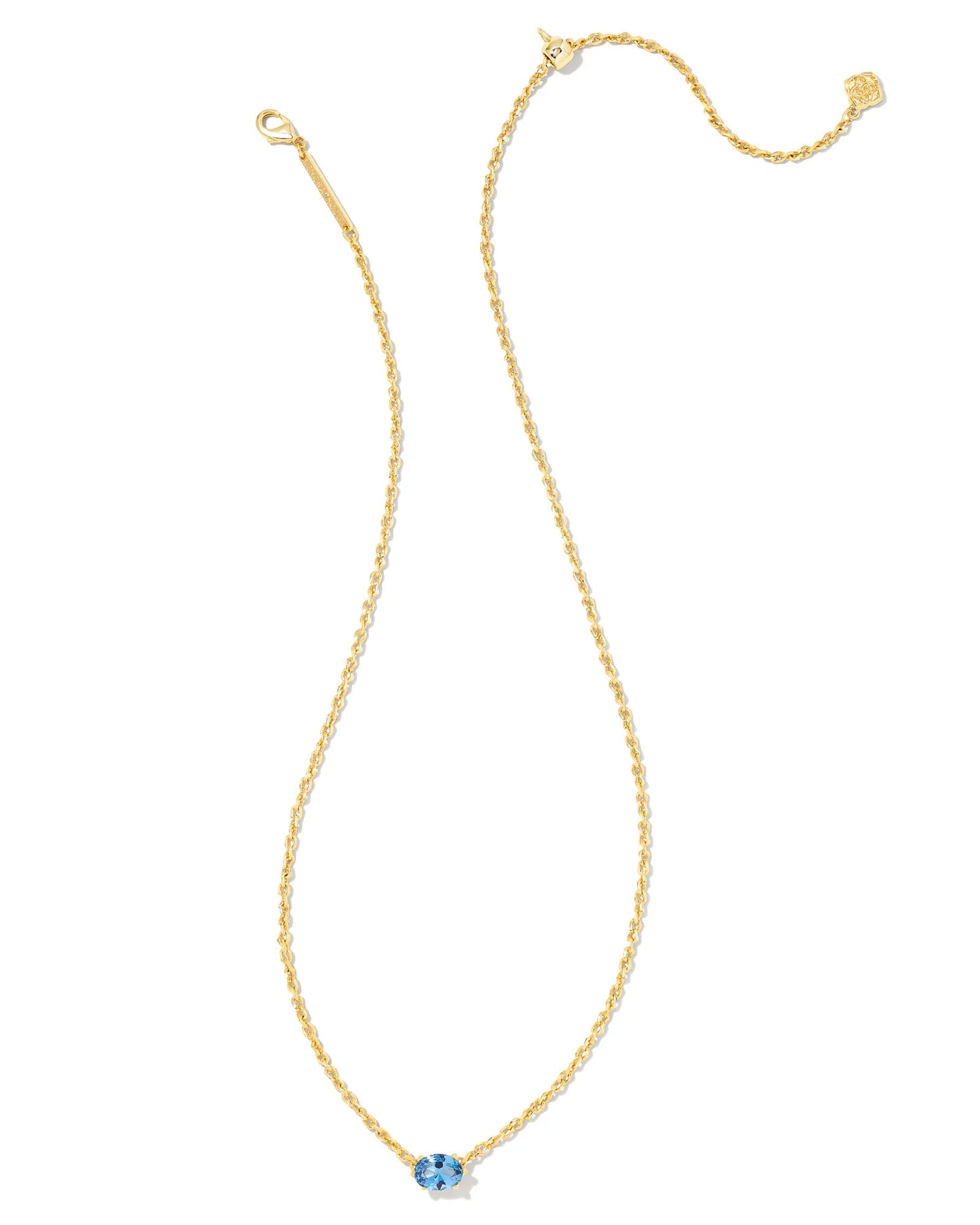 Kendra Scott Cailin Crystal Pendant Necklace Gold Blue Violet Crystal-Necklaces-Kendra Scott-N1941GLD-The Twisted Chandelier