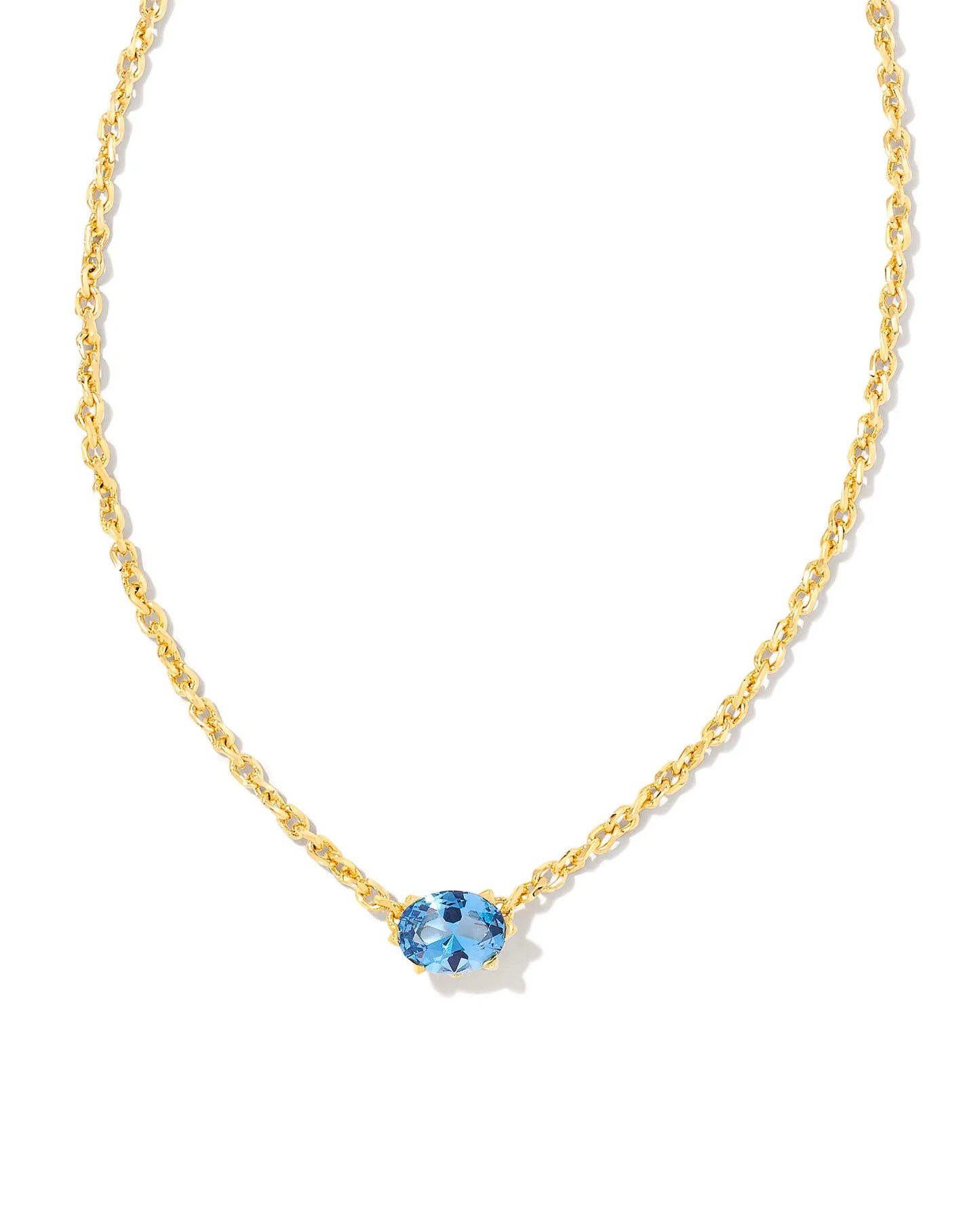 Kendra Scott Cailin Crystal Pendant Necklace Gold Blue Violet Crystal-Necklaces-Kendra Scott-N1941GLD-The Twisted Chandelier