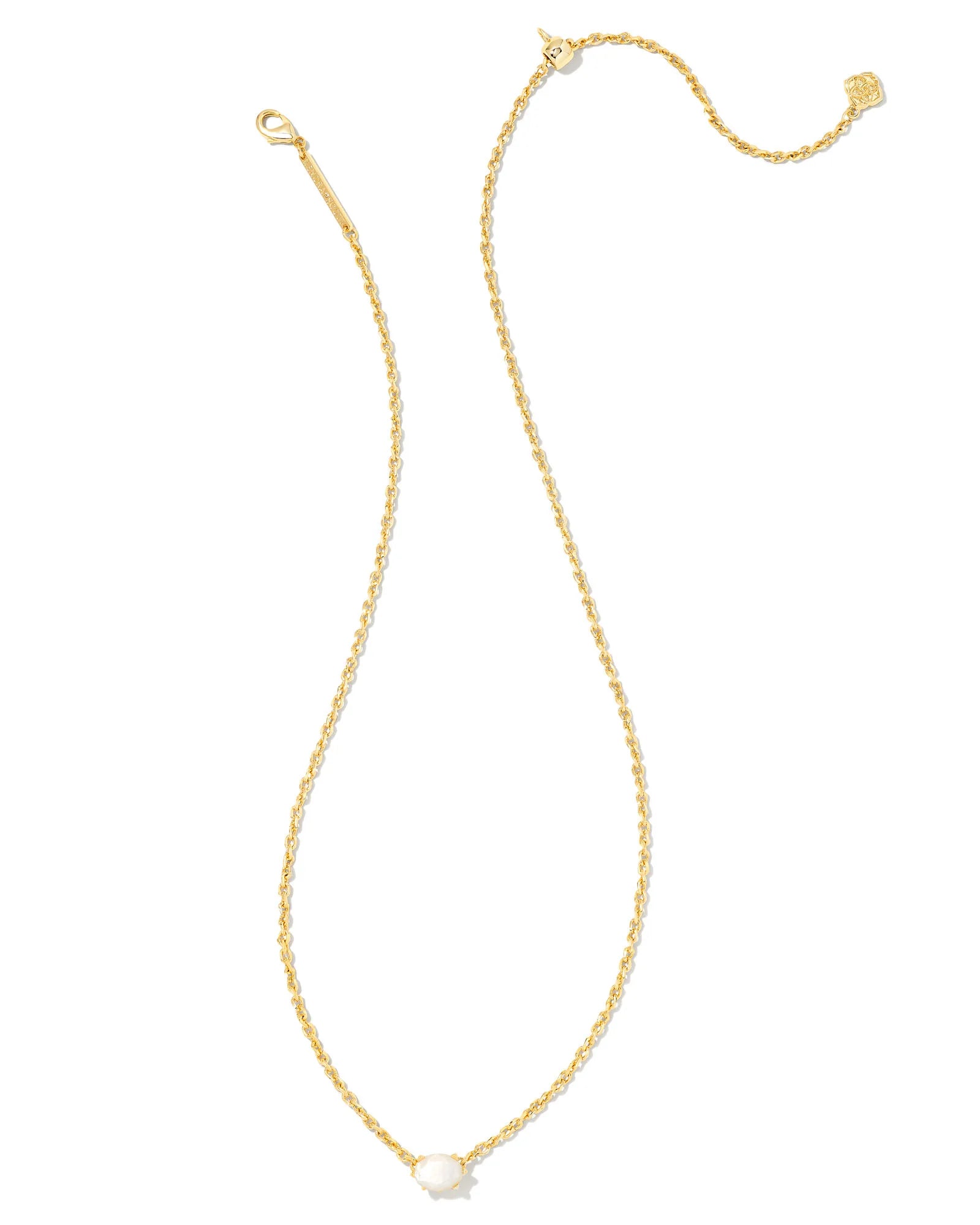 Kendra Scott Cailin Crystal Pendant Necklace Gold Ivory Mother of Pearl-Necklaces-Kendra Scott-N1941GLD-The Twisted Chandelier
