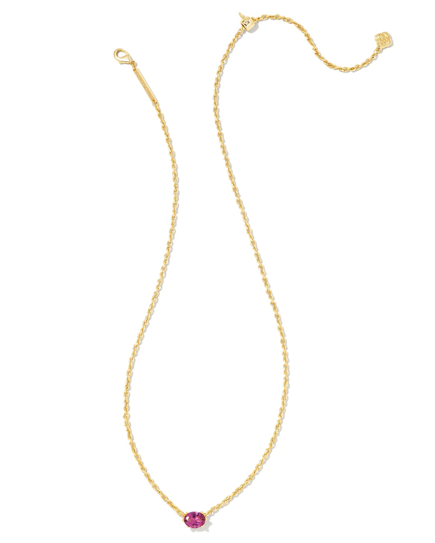 Kendra Scott Cailin Crystal Pendant Necklace Gold Purple Crystal-Necklaces-Kendra Scott-N1941GLD-The Twisted Chandelier